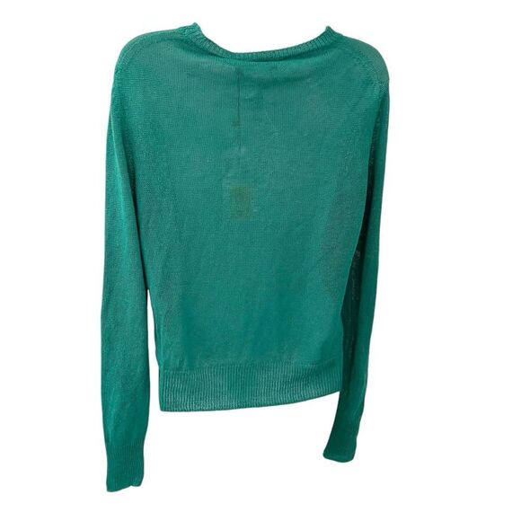 NWT Weekend MaxMara Volpino Linen Knit Top Green size Small - Picture 3 of 9
